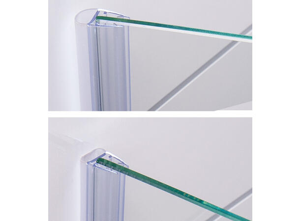 Pakningslist dusjdør MATS nisje 6mm glass til vegg klar pvc